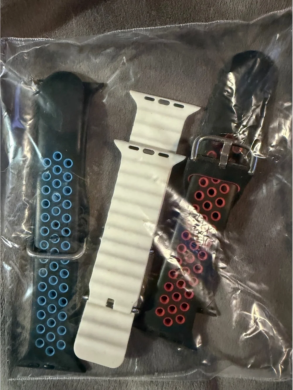 Set of 3 Sporty Silicone Replacement Watch Bands for Smartw/